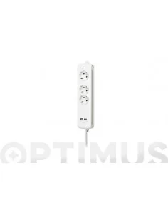 BASE MULTIPLE CON CABLE 3T+2USB- 1,4METROS
