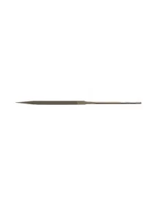 Lima triangular de aguja, corte basto, sin mango, 140 mm