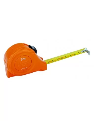 Flexómetro métrico con botón de bloqueo positivo, 3 m