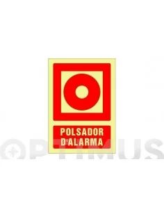 SEÑAL FOTOLUMINISCENTE CONTRA INCENDIO CATALAN 297X210 MM-POLSADOR D'ALARMA