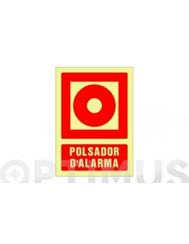 SEÑAL FOTOLUMINISCENTE CONTRA INCENDIO CATALAN 297X210 MM-POLSADOR D'ALARMA