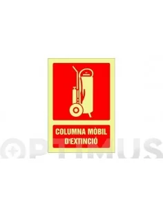 SEÑAL FOTOLUMINISCENTE CONTRA INCENDIO CATALAN 420X297 MM-COLUMNA MOBIL D'EXTINCIO