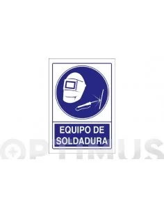 SEÑAL OBLIGACION CASTELLANO 297X210 MM EQUIPO DE SOLDADURA